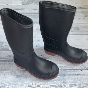 Kids black rain boots- size 11-12